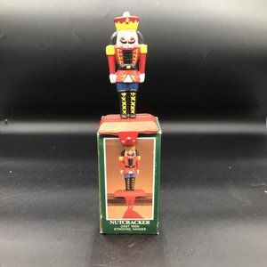 Vintage Midwest of Cannon Falls Cast Iron "Nut Cracker" Stocking Hanger With Box